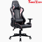 China Hoch hinterer schwarzer und rosa Spiel-Stuhl, Schwenker 360 Grad PU-Leder-Büro-Stuhl- Firma
