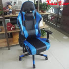 Ergonomischer laufender Seat-Spiel-Stuhl-schwarzes und blaues lumbales Fördersystem