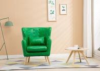 Festes Holz-Bein-Gewebe-Ecken-Sofa, ein Sitzer-grünes Gewebe-Sofa für Hotel