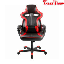 China Schaum-mit hoher Dichte roter und schwarzer Spiel-Stuhl, dauerhafter laufender Seat-Büro-Stuhl usine