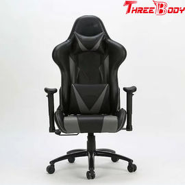Hoher hinterer ergonomischer Spiel-Stuhl-, Schwarzer und Grauergroßer und hoher Spiel-Stuhl