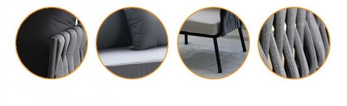 Flechtweiden-/Rattan-Patio-Möbel stellen im Freien, 6 Sitzer-Garten-Sofa-Sätze im Freien ein