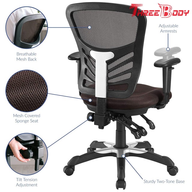 Leistungsfähige moderne Hauptmöbel-ergonomischer schwarzer Maschen-Büro-Stuhl 360 Grad-Schwenker