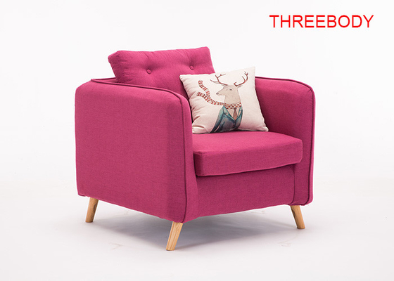 Combined Luxury Bedroom Furniture , Three Seater Modern Fabric Sofa Set