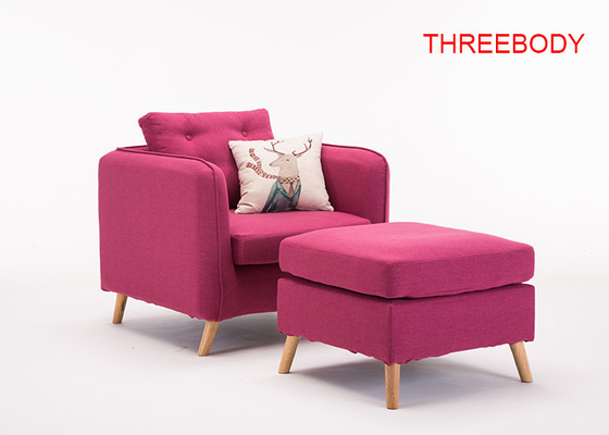 Combined Luxury Bedroom Furniture , Three Seater Modern Fabric Sofa Set