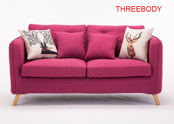 Combined Luxury Bedroom Furniture , Three Seater Modern Fabric Sofa Set