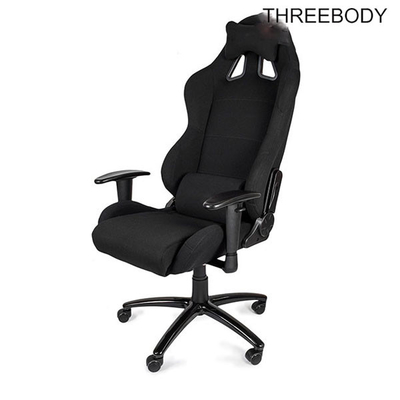 Breathable  High Back Leather Gaming Chair Black And Purple Adjustable Armrests