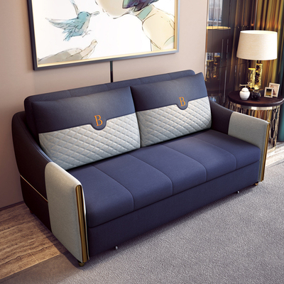 En's Fun Nordic Fashion Simple Light Removable And Washable Fabric Living Room Luxury Sofa Bed Combination
