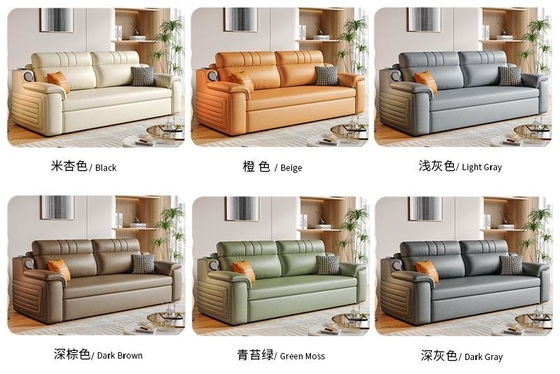 Jieshun Light Luxury Telescopic Double-Seat Sofa Bed With Storage And Audio